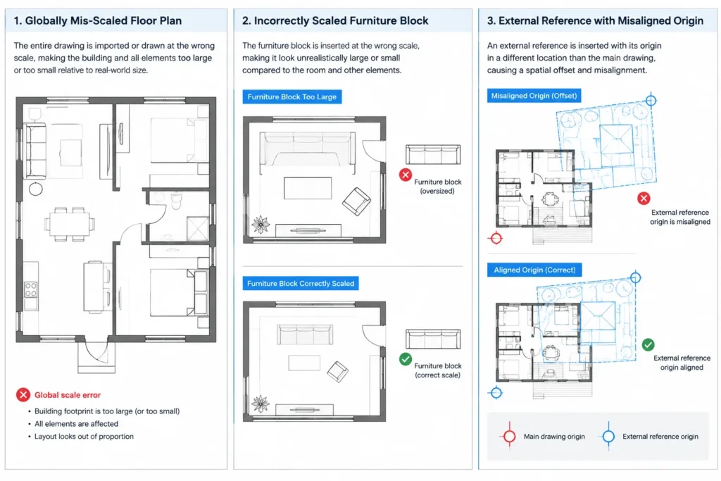 How to Verify Drawing Units and Scale in Architectural CAD Files architectural CAD illustration
