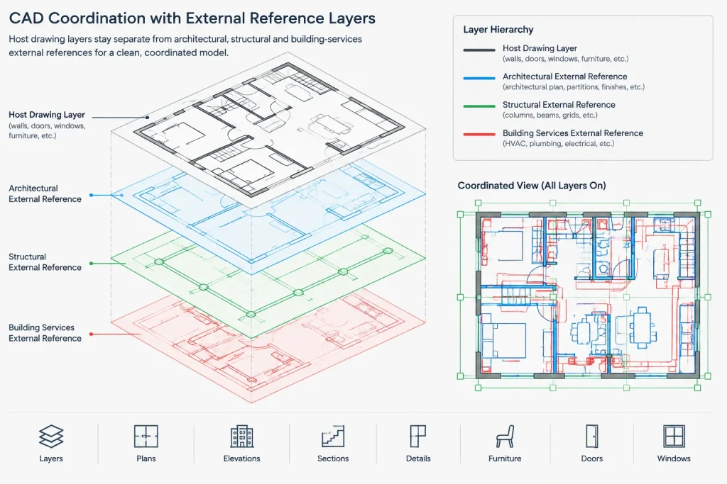 Layer Filters in Architectural CAD: A Practical Workflow for Managing Complex Drawings architectural CAD illustration