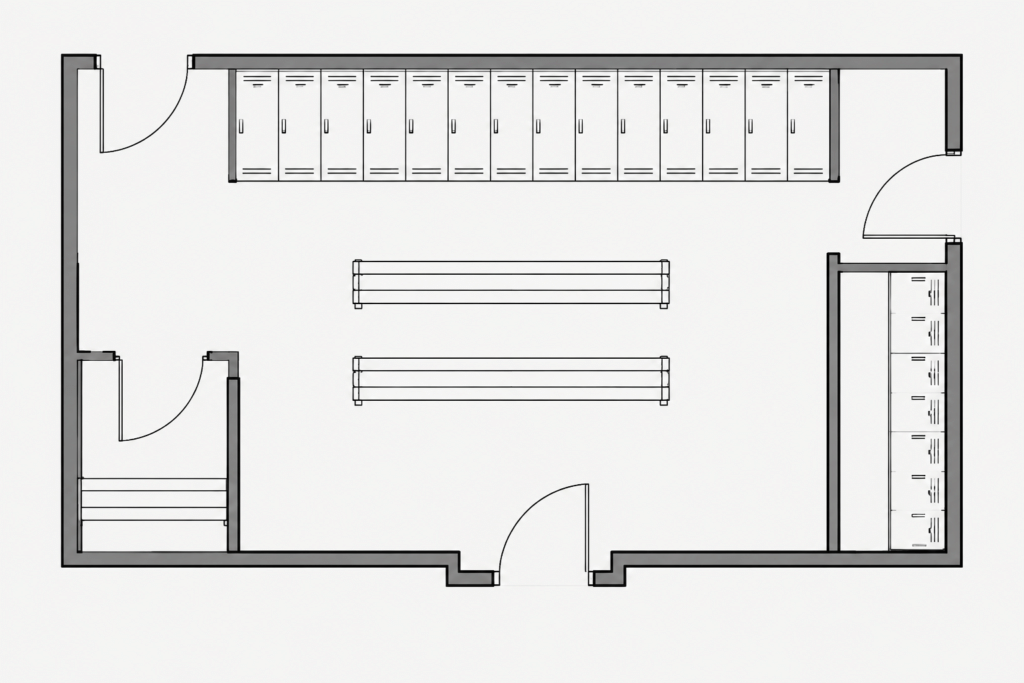 Lockers CAD Block DWG Download | AutoCAD Locker Drawings architectural CAD illustration
