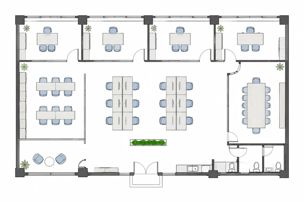 Office Desks CAD Blocks – Free DWG Download for AutoCAD architectural CAD illustration