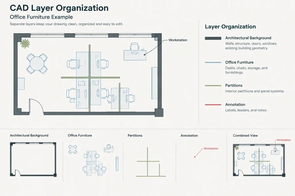 Office Desks CAD Blocks – Free DWG Download for AutoCAD architectural CAD illustration