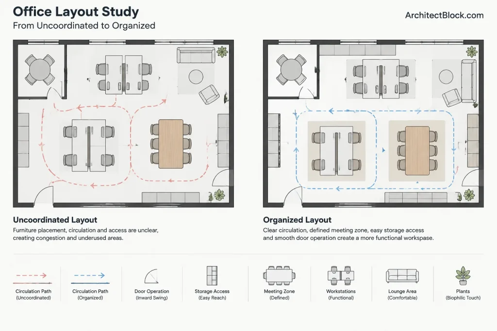 Office Furniture Sets DWG: Free AutoCAD Blocks for Workspace Design architectural CAD illustration