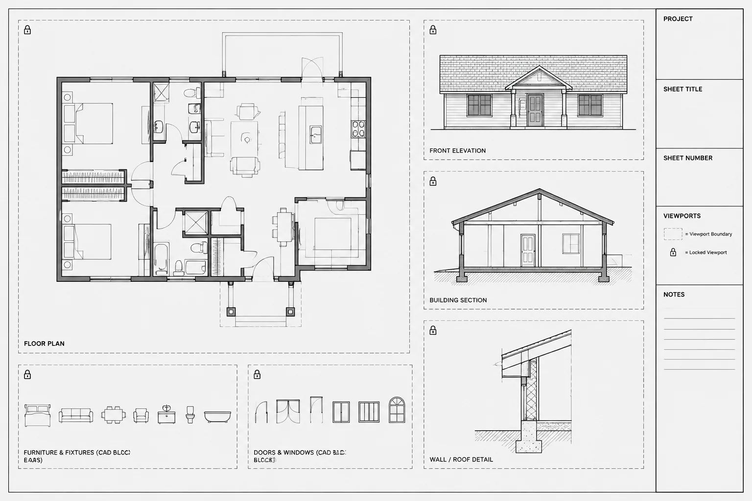 Paper Space Viewports in AutoCAD: Scale, Locking, and Sheet Coordination