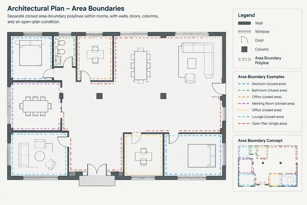 Room Numbering and Area Tags in Architectural CAD: A Coordination Workflow architectural CAD illustration