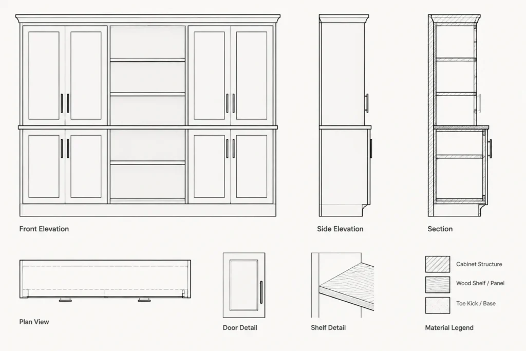 Storage Cabinet CAD Block DWG Download | AutoCAD Drawing Files architectural CAD illustration