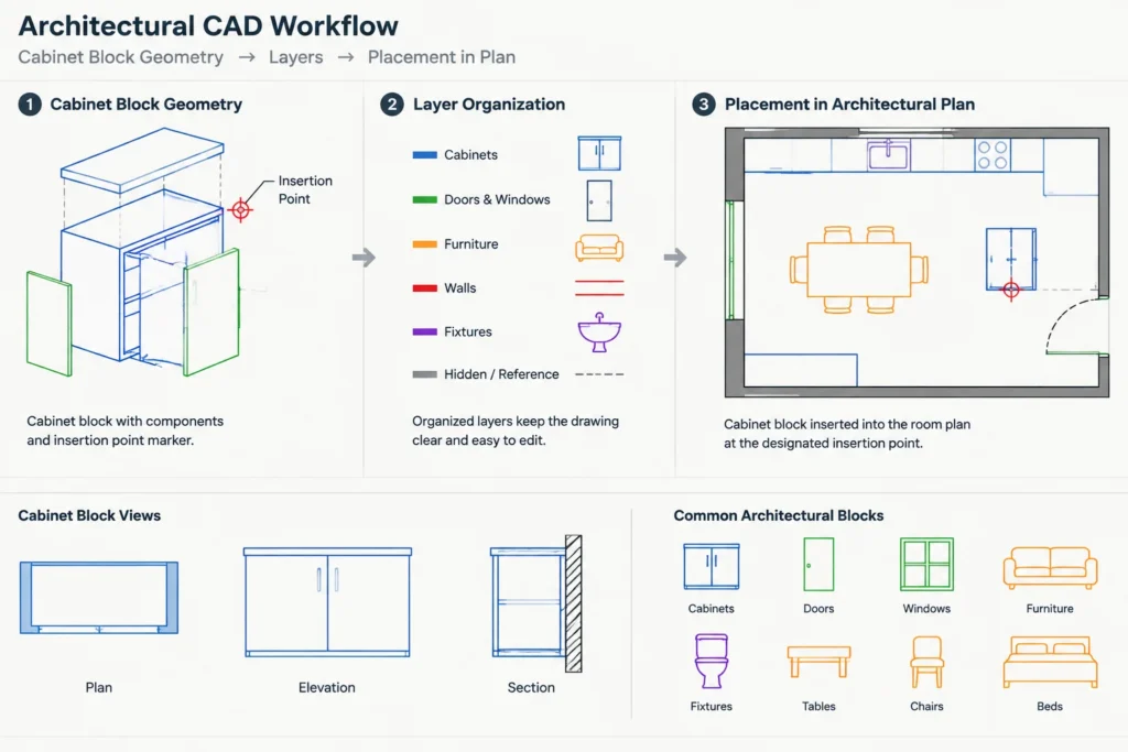 Storage Cabinet CAD Block DWG Download | AutoCAD Drawing Files architectural CAD illustration
