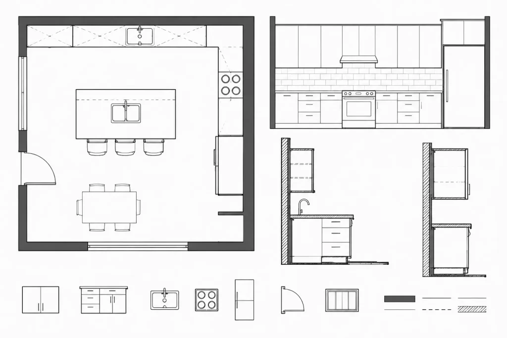 Wall Cabinet CAD Block Download – Free DWG File for AutoCAD architectural CAD illustration