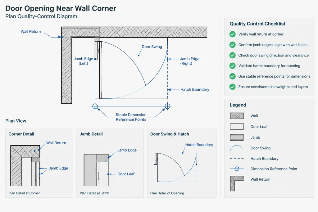 Wall Intersections in Architectural CAD: Corners, T-Junctions, and Clean Plan Graphics architectural CAD illustration