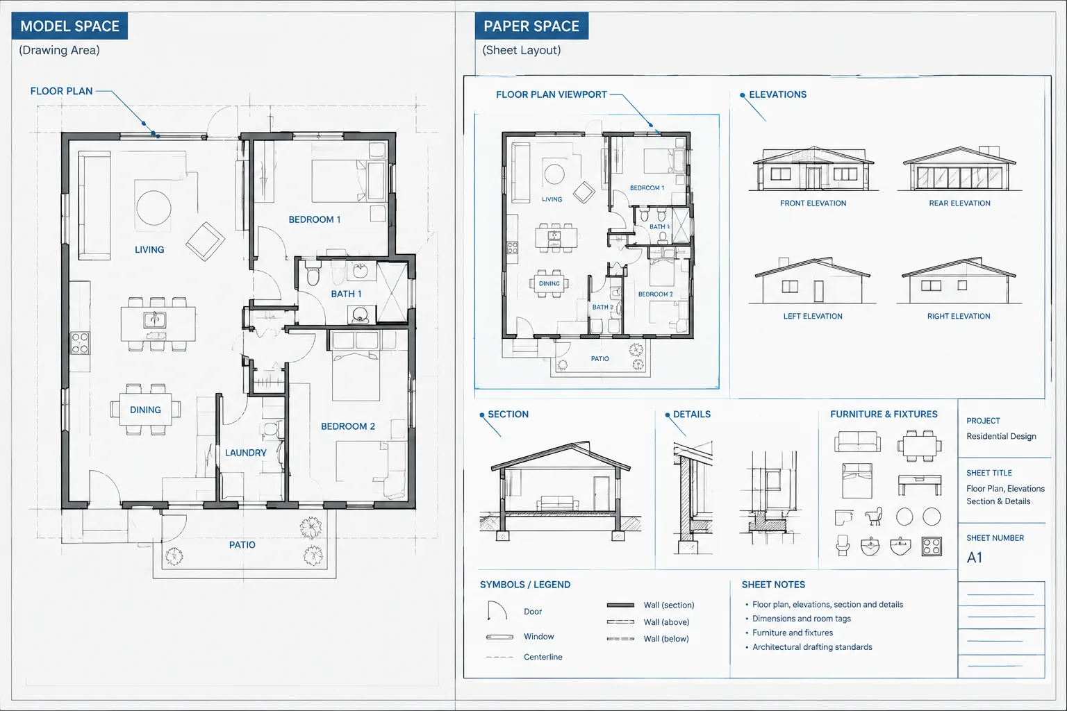 Where Should Architectural CAD Annotation Live? Model Space, Paper Space, and Hybrid Workflows