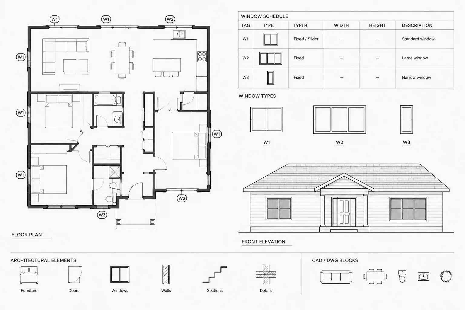 Window Numbering and Schedule Coordination in Architectural CAD