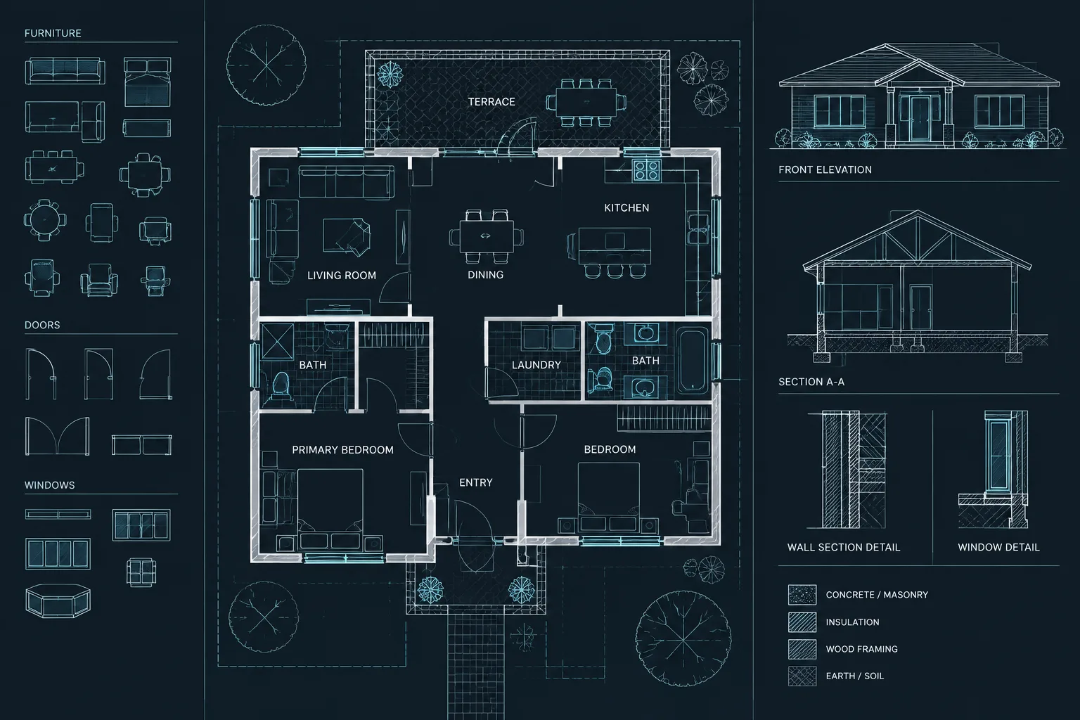Wipeouts, Background Masks, and Draw Order in Architectural CAD