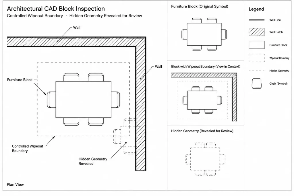 Wipeouts, Background Masks, and Draw Order in Architectural CAD architectural CAD illustration