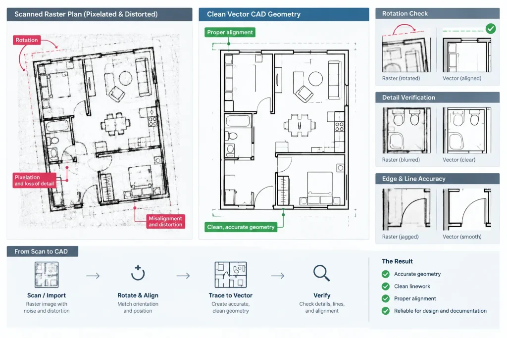 Xref, PDF Underlay, or Raster Image? Choosing a Reference Method in Architectural CAD architectural CAD illustration