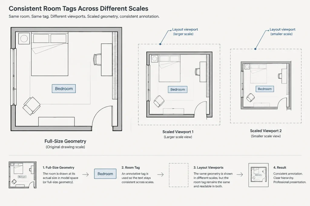 Annotative Objects in AutoCAD: A Practical Workflow for Architectural Drawings architectural CAD illustration