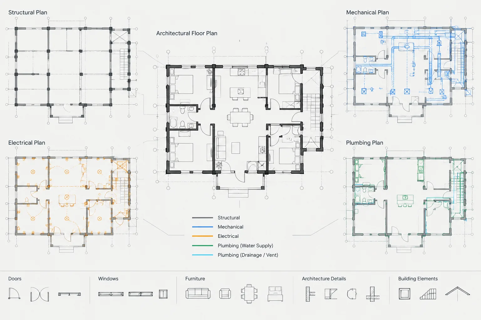 Architectural CAD Base Plans: A Practical Workflow for Coordinated Discipline Backgrounds