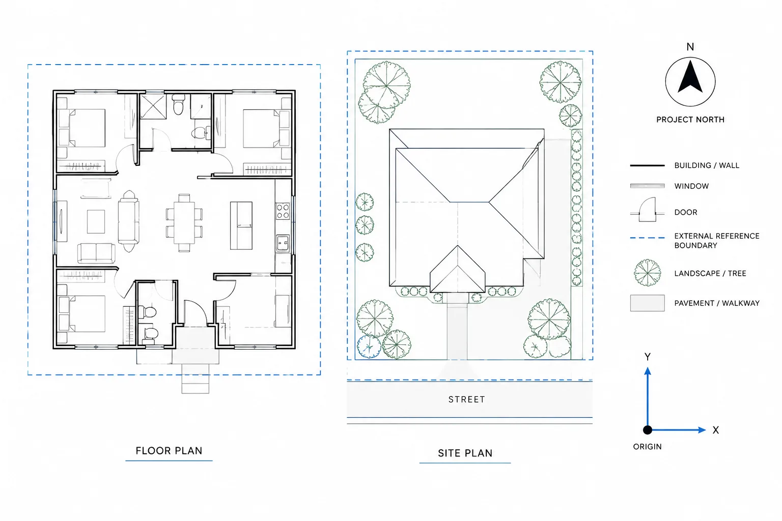 Architectural CAD Project Origins: A Practical Coordinate Workflow for DWG Files architectural CAD illustration