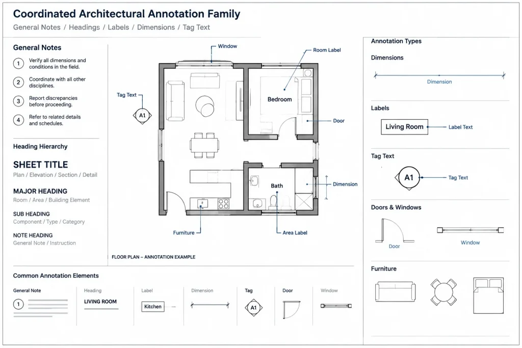 Architectural CAD Text Styles: A Practical Setup and Quality-Control Workflow architectural CAD illustration