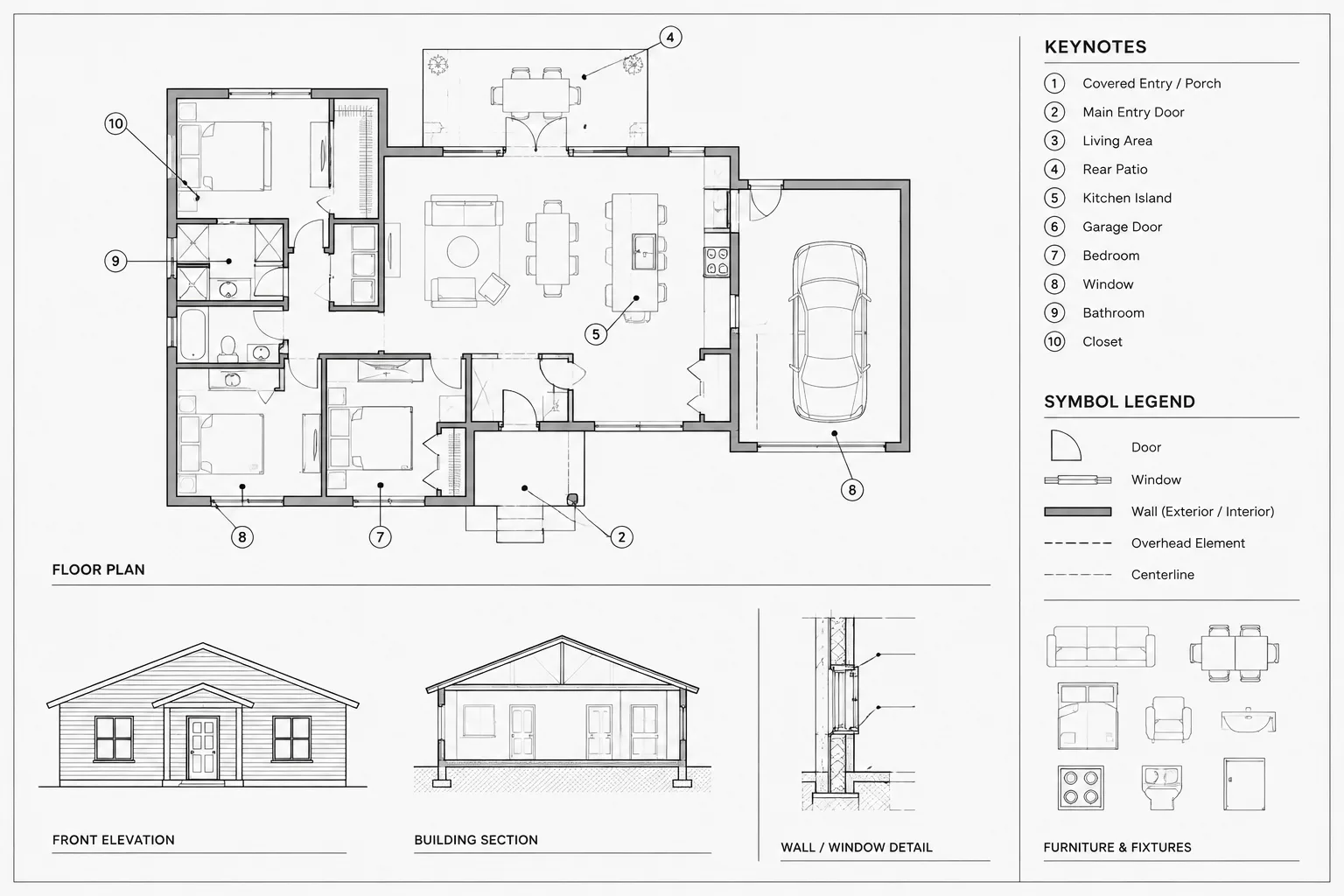 Architectural Keynotes in CAD: A Practical Note Coordination Workflow