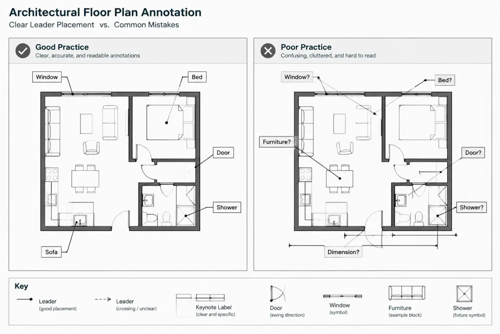 Architectural Keynotes in CAD: A Practical Note Coordination Workflow architectural CAD illustration