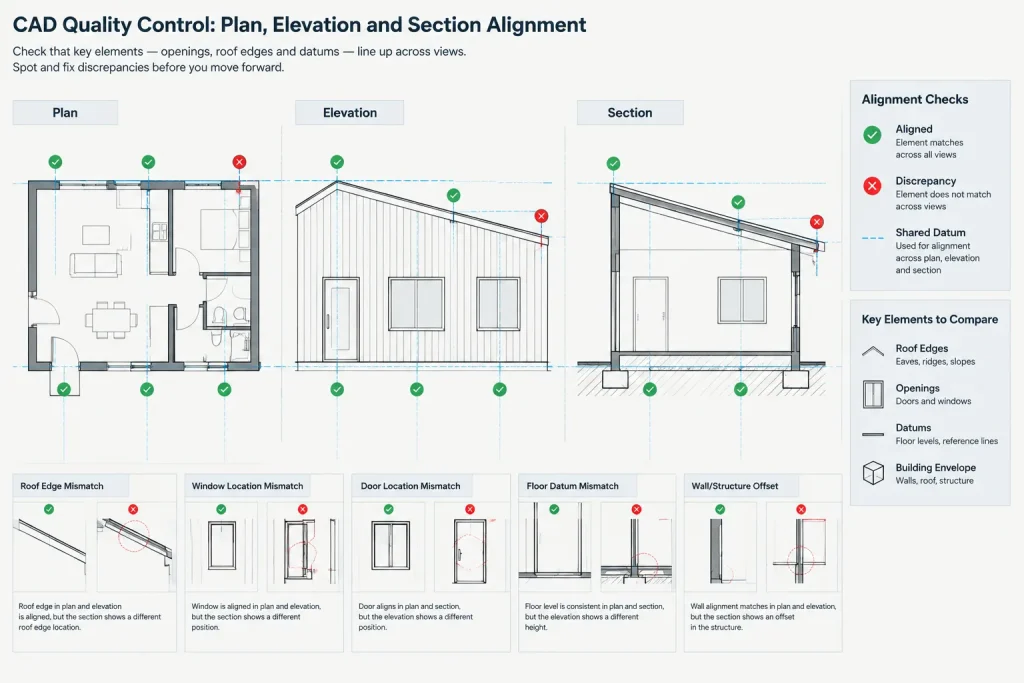 Coordinating Plans, Elevations, and Sections in Architectural CAD architectural CAD illustration