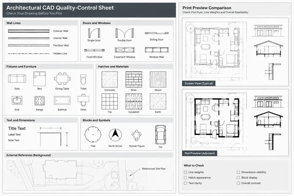 CTB vs. STB Plot Styles in Architectural CAD: Choosing and Managing a Reliable Workflow architectural CAD illustration