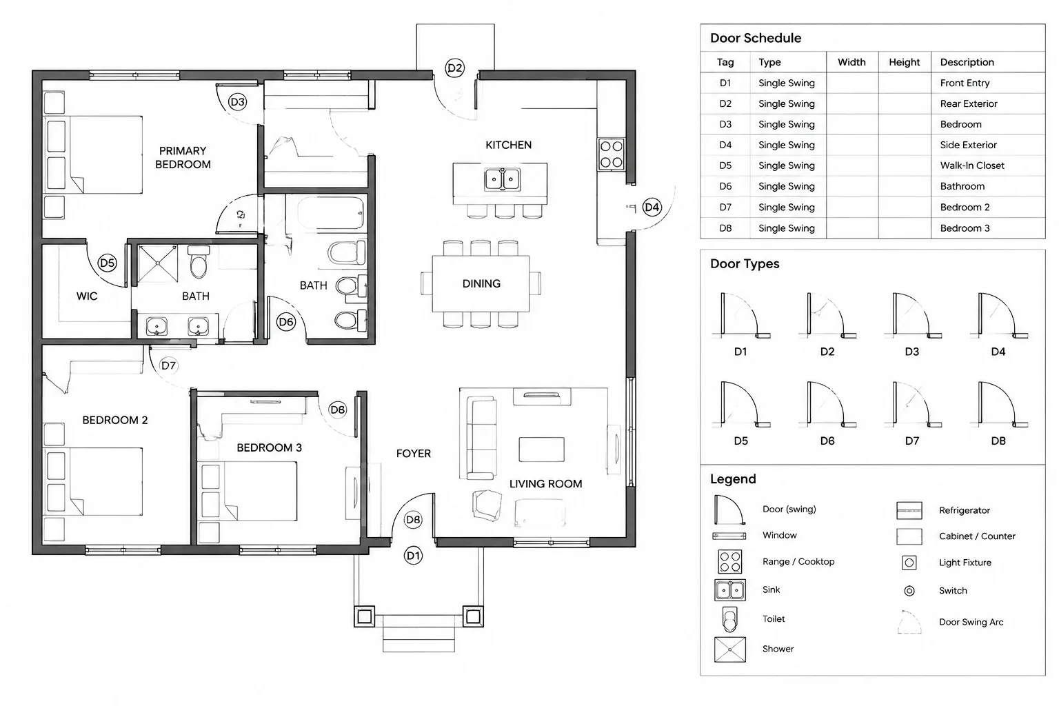 Door Hardware Coordination in Architectural CAD: A Plan-to-Schedule Workflow