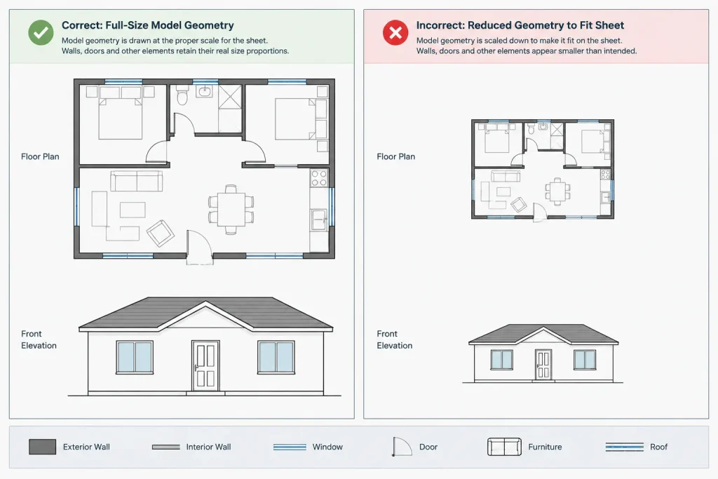 Draw Full Size in Model Space: A Reliable Architectural CAD Workflow architectural CAD illustration