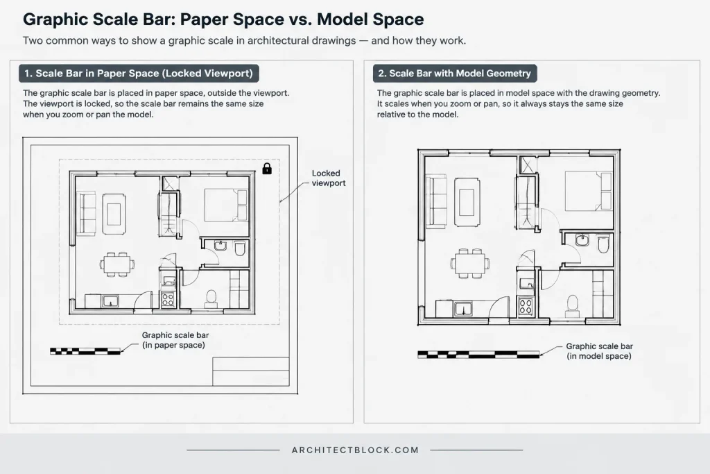 Graphic Scale Bars in Architectural CAD: A Reliable Sheet Setup and Quality-Control Workflow architectural CAD illustration