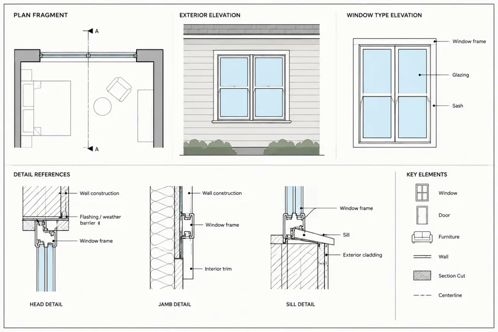 How to Build and Coordinate a Window Schedule in Architectural CAD architectural CAD illustration
