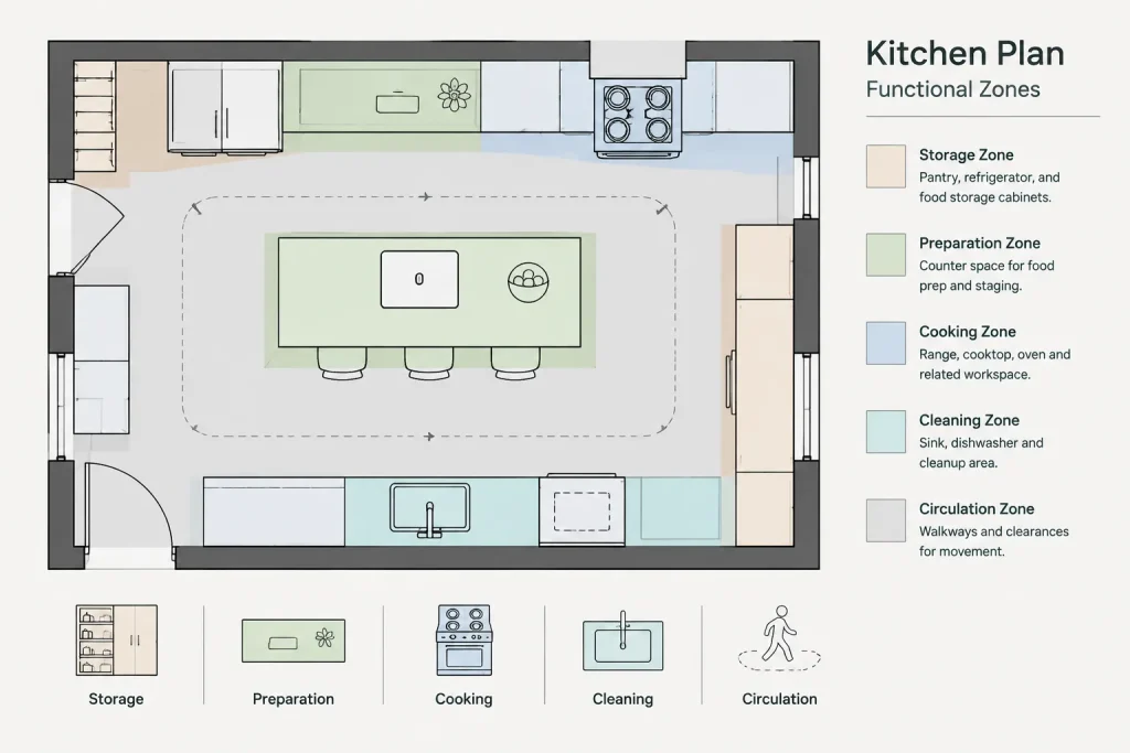 How to Draft and Coordinate a Kitchen Plan in Architectural CAD architectural CAD illustration