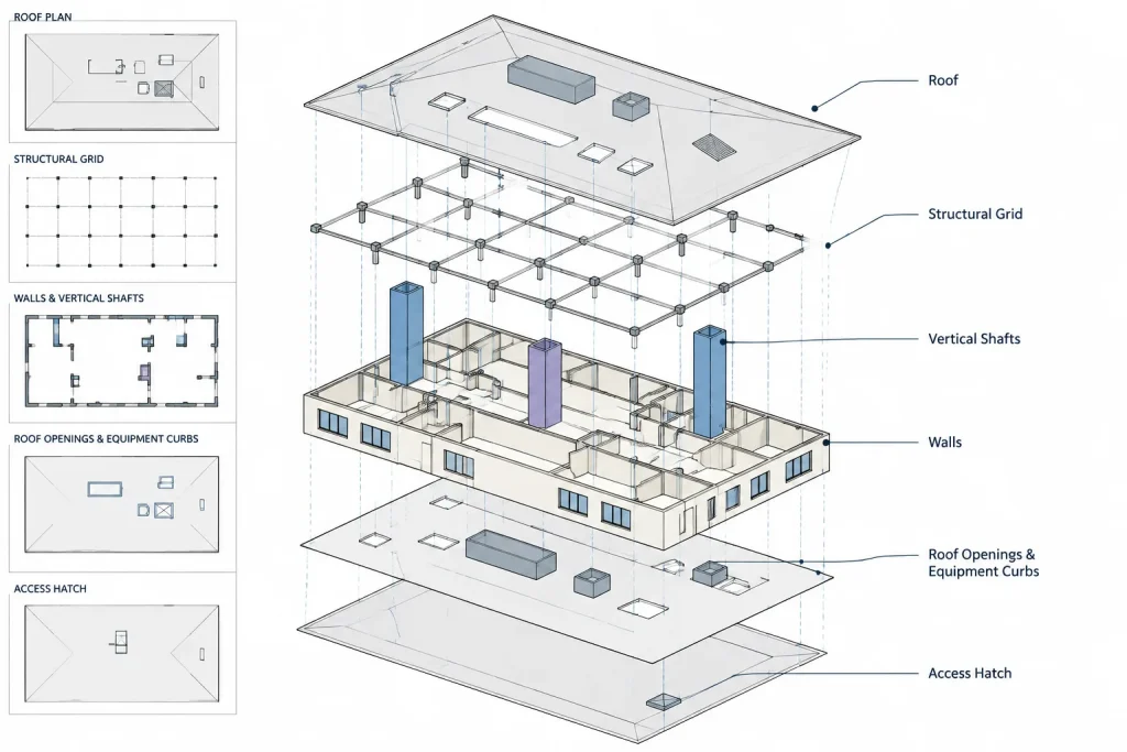 How to Draft and Coordinate an Architectural Roof Plan in CAD architectural CAD illustration