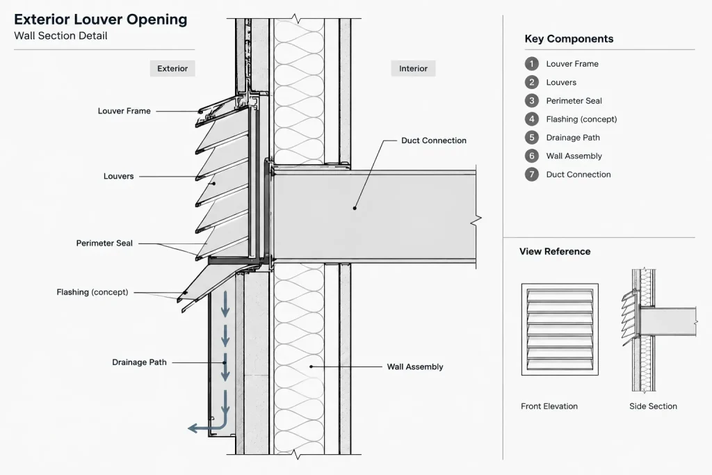 How to Draft and Coordinate Architectural Louvers in CAD architectural CAD illustration