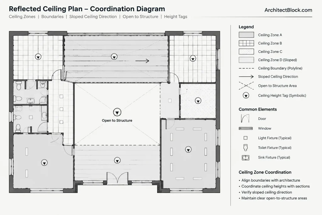 How to Draft and Coordinate Ceiling Heights in Architectural CAD architectural CAD illustration