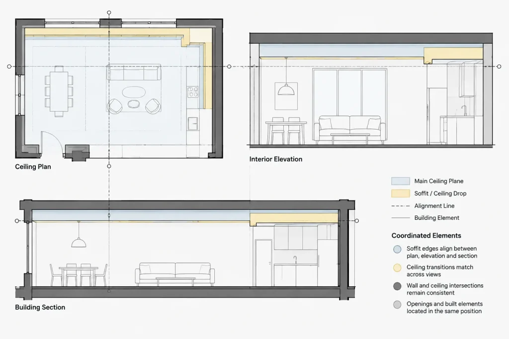 How to Draft and Coordinate Ceiling Heights in Architectural CAD architectural CAD illustration