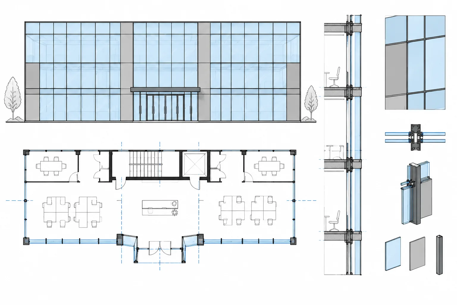 How to Draft and Coordinate Curtain Walls in Architectural CAD