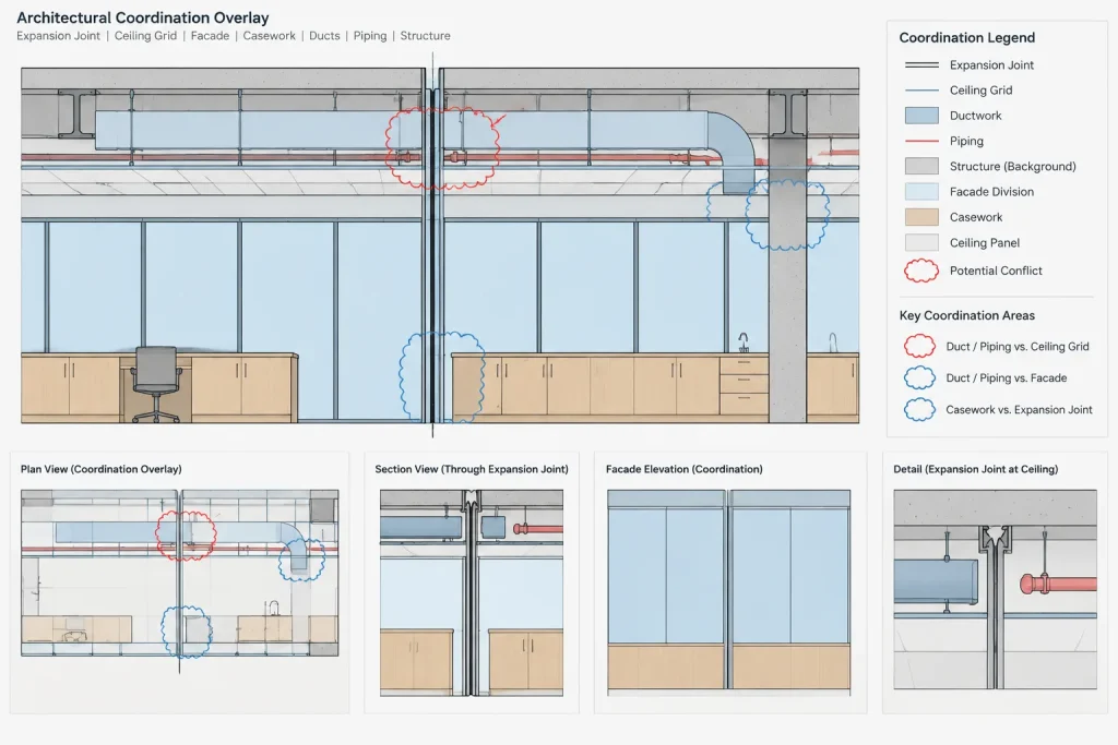 How to Draft and Coordinate Expansion Joints in Architectural CAD architectural CAD illustration