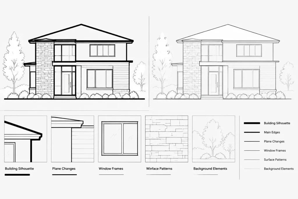 How to Draft and Coordinate Exterior Elevations in Architectural CAD architectural CAD illustration