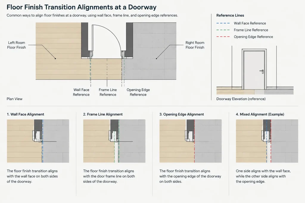 How to Draft and Coordinate Floor Finish Boundaries in Architectural CAD architectural CAD illustration