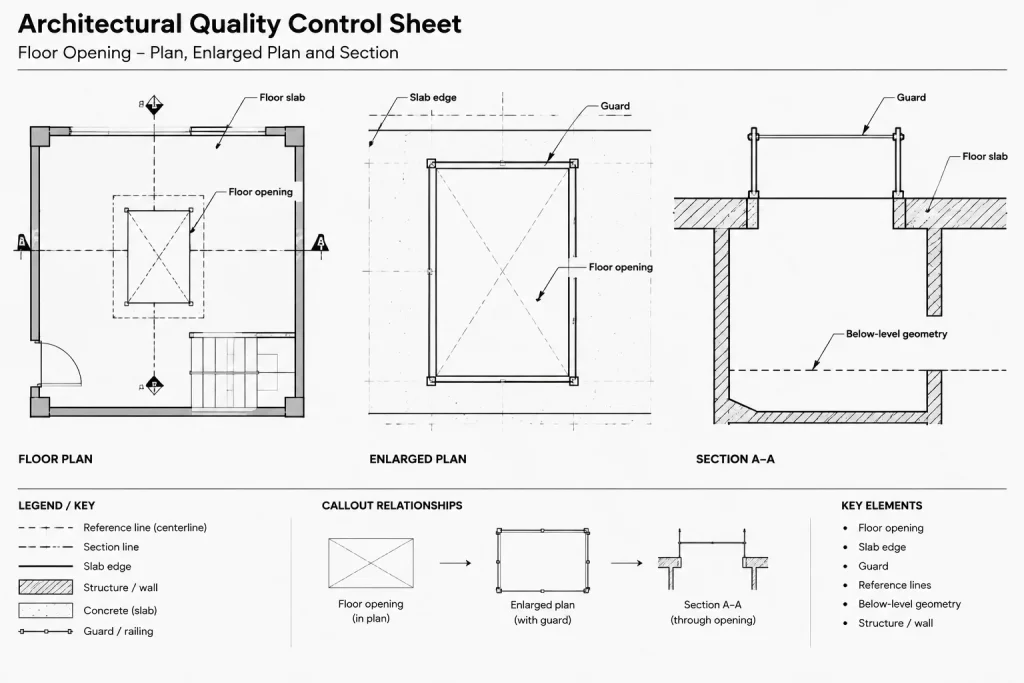 How to Draft and Coordinate Floor Openings in Architectural CAD architectural CAD illustration