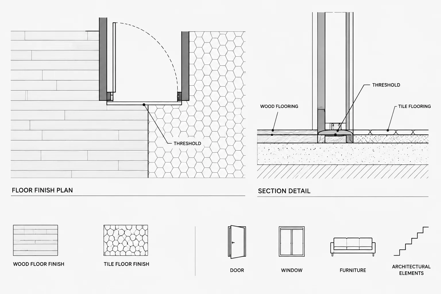 How to Draft and Coordinate Floor Transitions and Thresholds in Architectural CAD