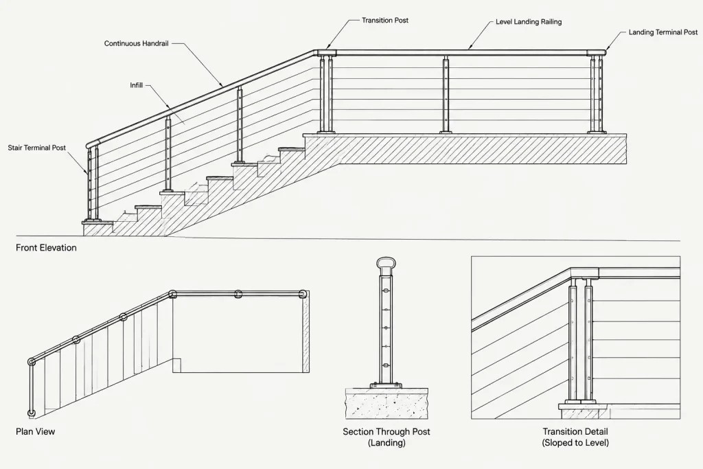How to Draft and Coordinate Guards and Handrails in Architectural CAD architectural CAD illustration