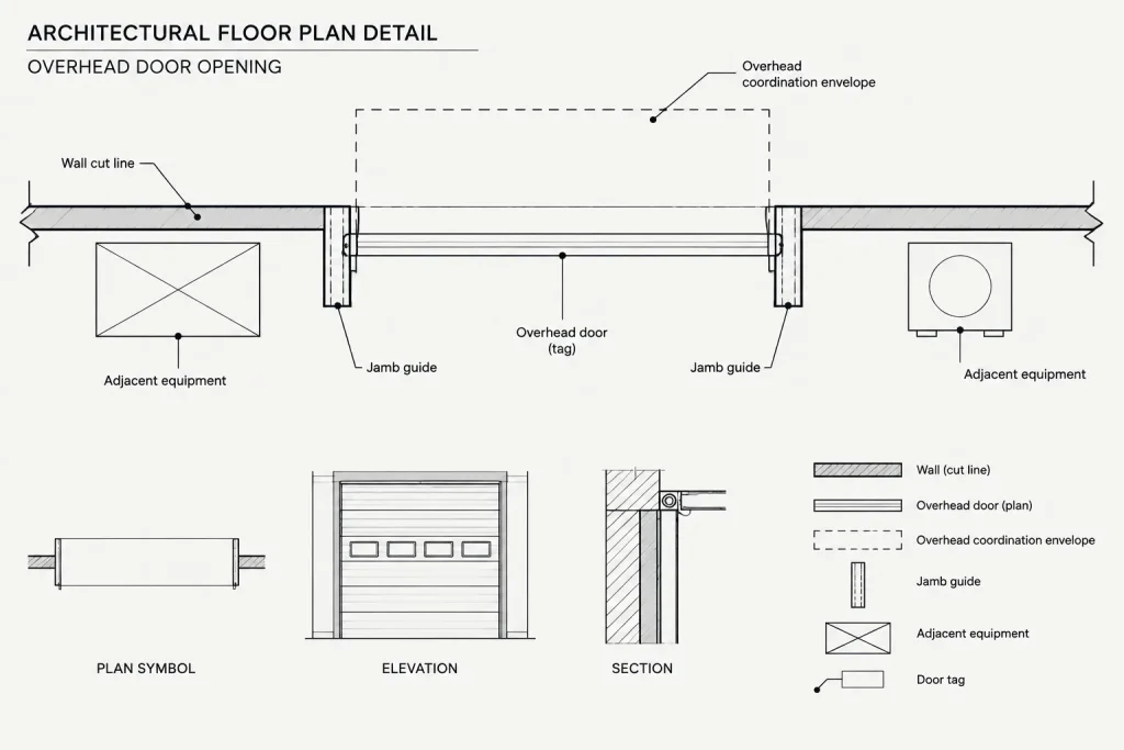 How to Draft and Coordinate Overhead Doors in Architectural CAD architectural CAD illustration