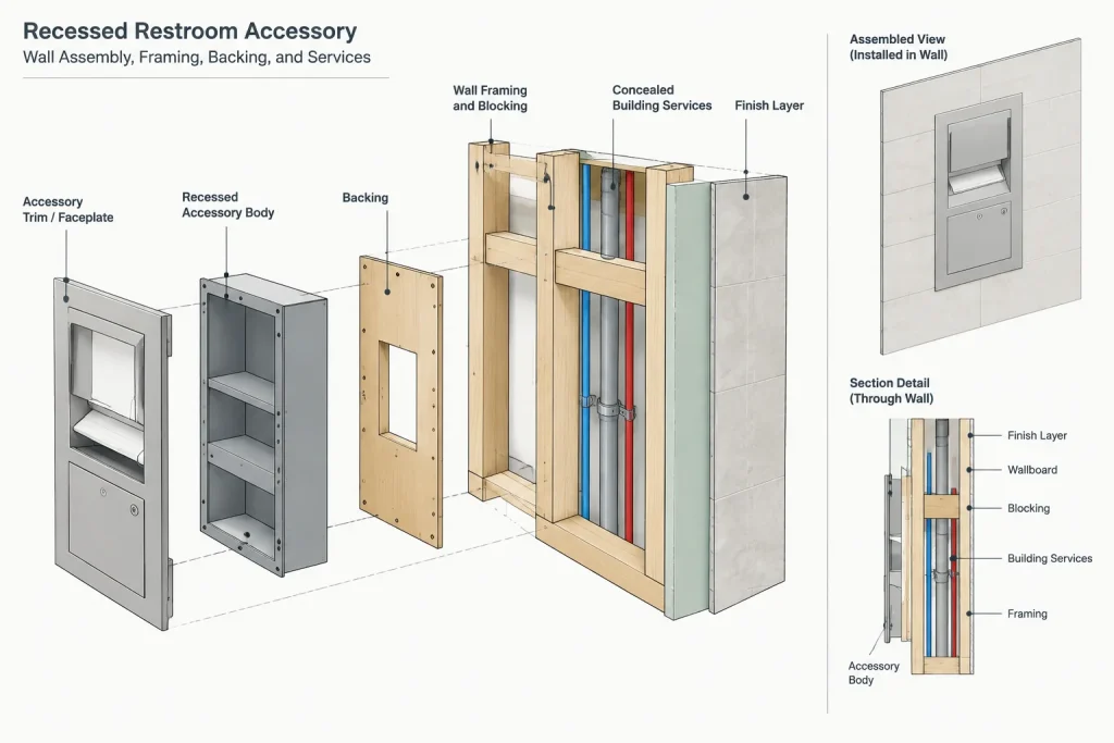 How to Draft and Coordinate Restroom Accessories in Architectural CAD architectural CAD illustration