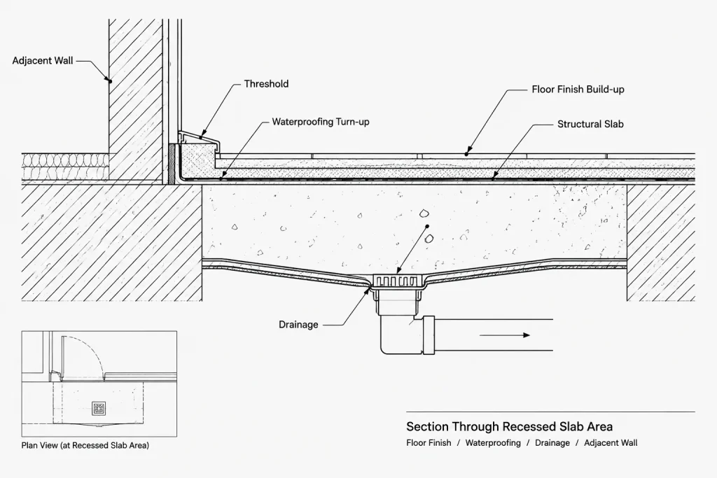 How to Draft and Coordinate Slab Edges and Depressions in Architectural CAD architectural CAD illustration