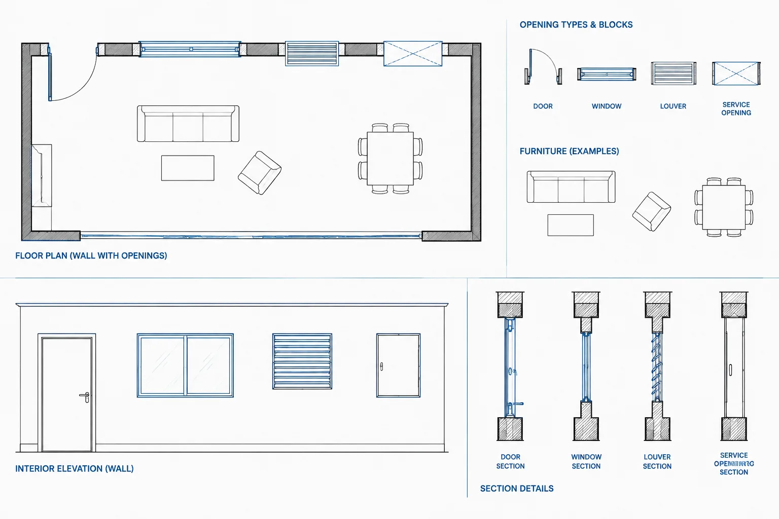 How to Draft and Coordinate Wall Openings in Architectural CAD