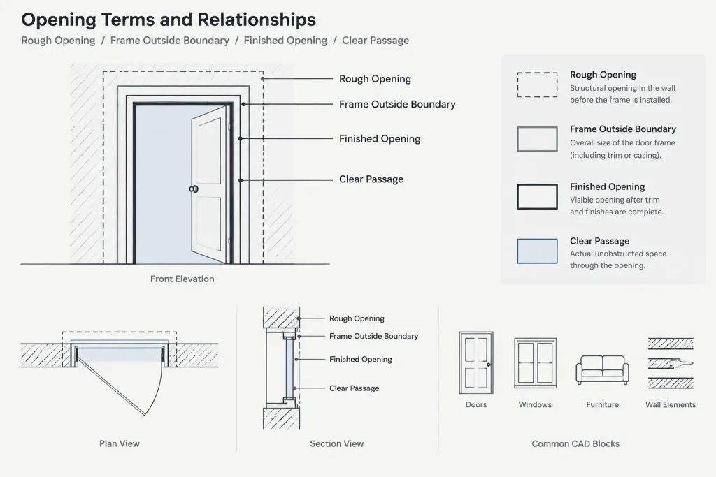 How to Draft and Coordinate Wall Openings in Architectural CAD architectural CAD illustration