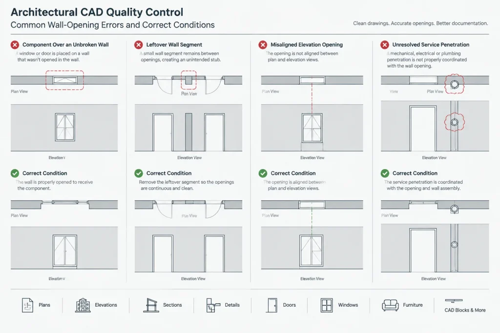 How to Draft and Coordinate Wall Openings in Architectural CAD architectural CAD illustration