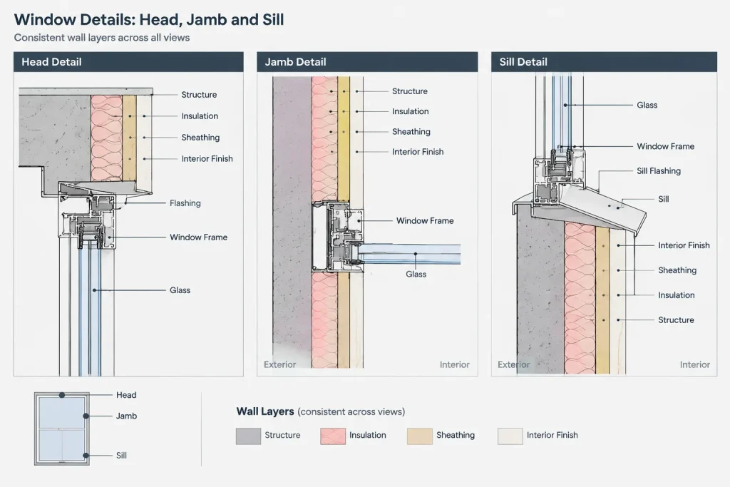 How to Draft and Coordinate Window Details in Architectural CAD architectural CAD illustration