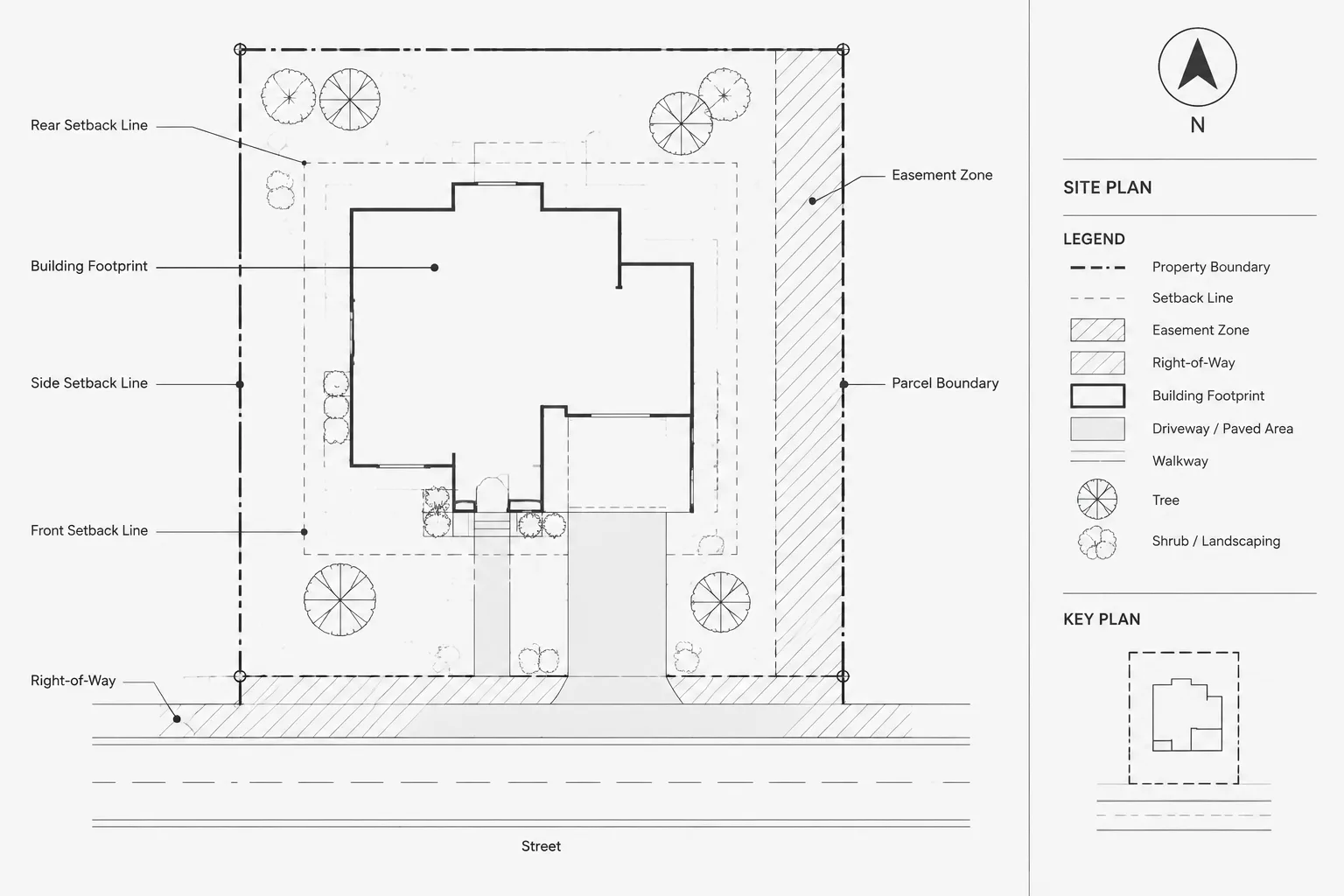 How to Draft Property Lines, Easements, and Setbacks in Architectural CAD architectural CAD illustration