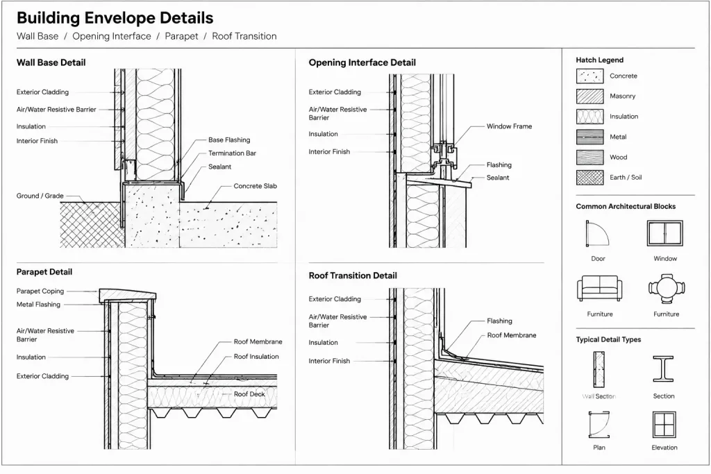 How to Organize Architectural Detail Sheets in CAD architectural CAD illustration